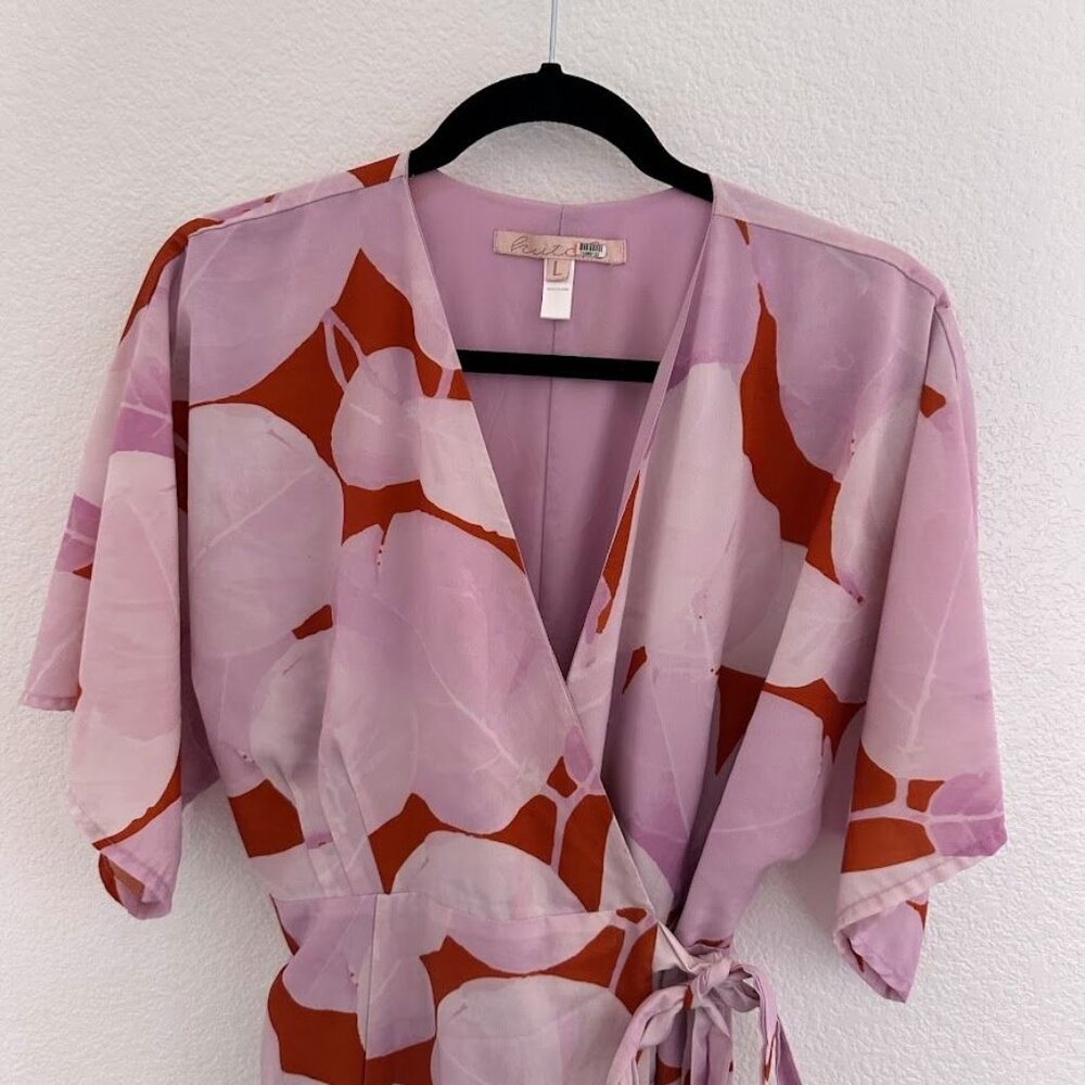 Hutch Floral Wrap Maxi in Pink Purple - Picture 6 of 10